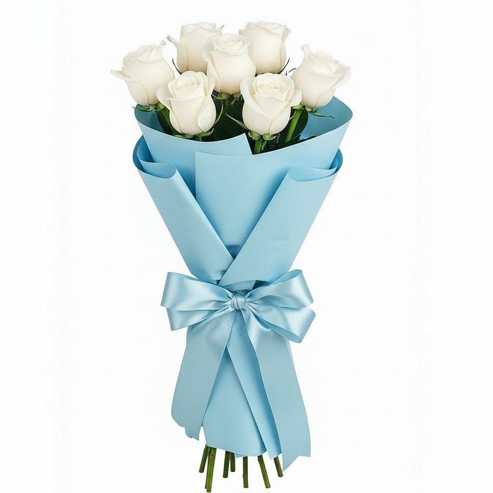Букет 7 белых роз Проуд в Гай-Кодзор