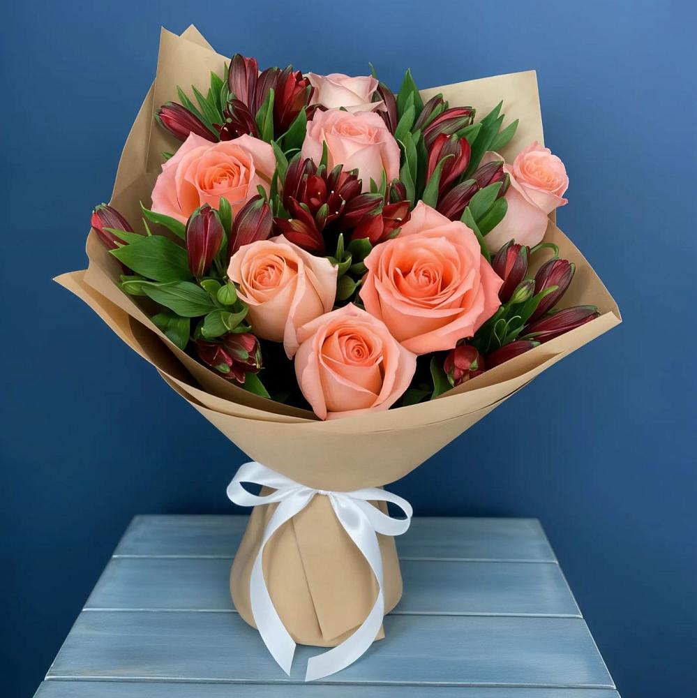 Букет цветов из: Розы и Альстромерии в Гай-Кодзор