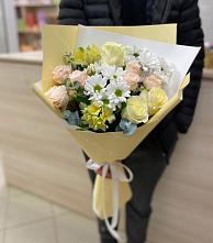 Букет цветов из:  Альстромерии, Розы и Хризантемы в Гай-Кодзор