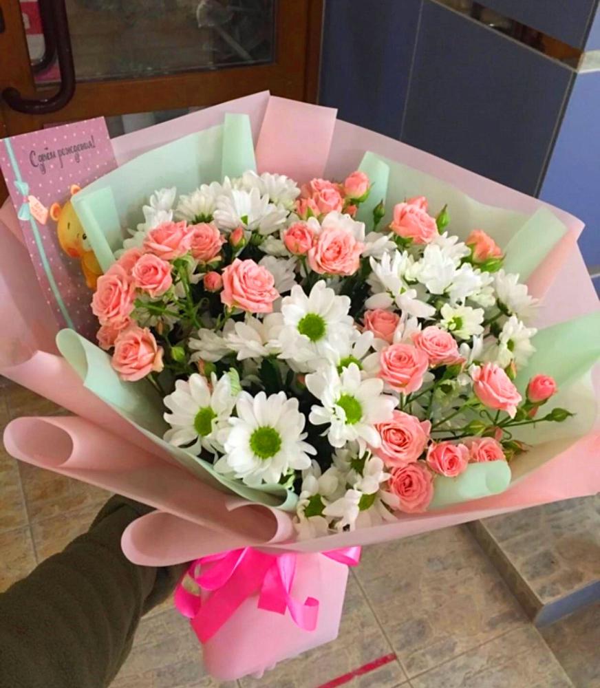 Букет цветов из: Розы и Хризантемы в Гай-Кодзор