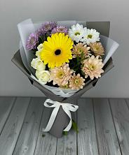 Букет цветов из:  Розы, Герберы и Хризантемы в Гай-Кодзор