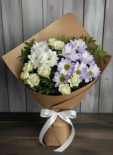 Букет цветов из:  Хризантемы и Розы #REPLACE_PRED# Гай-Кодзор