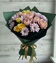 Букет цветов из:  Хризантемы и Розы в Гай-Кодзор