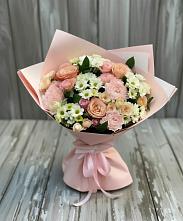 Букет цветов из:  Гвоздики, Розы и Хризантемы в Гай-Кодзор