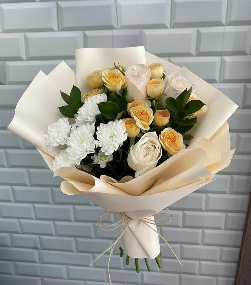 Букет цветов из: Розы и Хризантемы в Гай-Кодзор