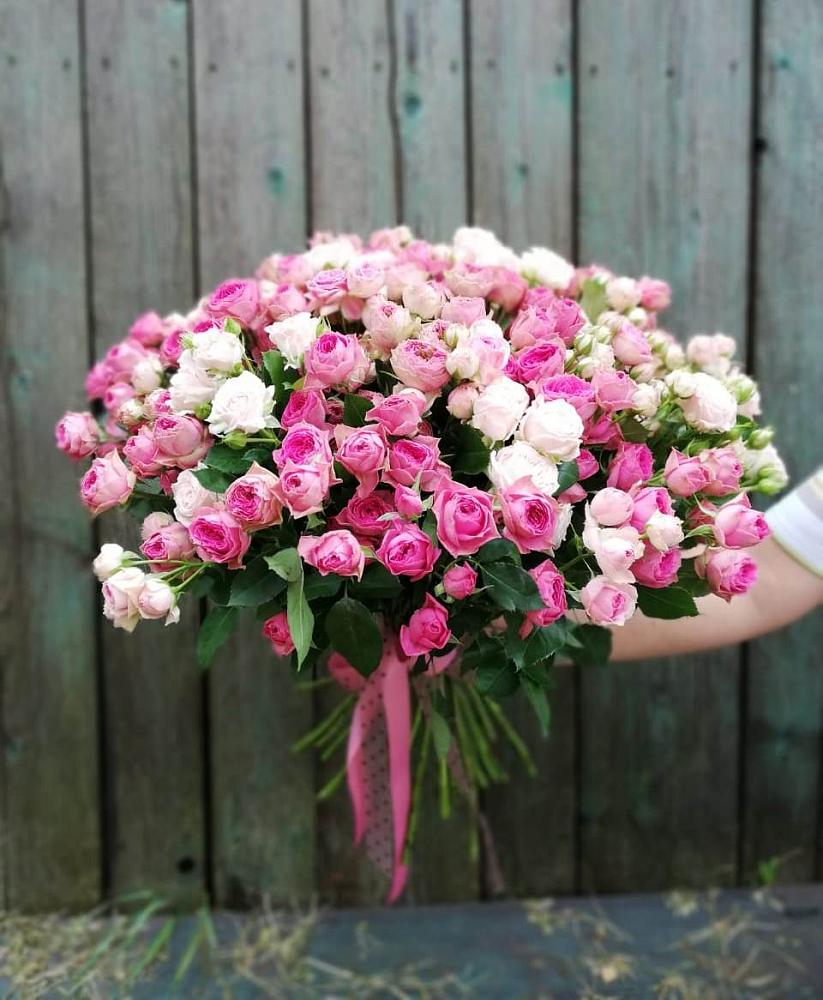 Букет Розовые кустовые розы Натали и Лав Лидия в Гай-Кодзор