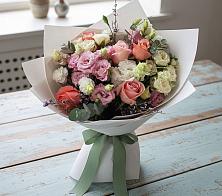 Букет цветов из:  Розы, Лизиантусы и Гвоздики #REPLACE_PRED# Гай-Кодзор