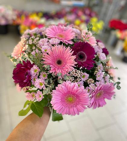 Букет цветов из: Герберы и Хризантемы в Гай-Кодзор
